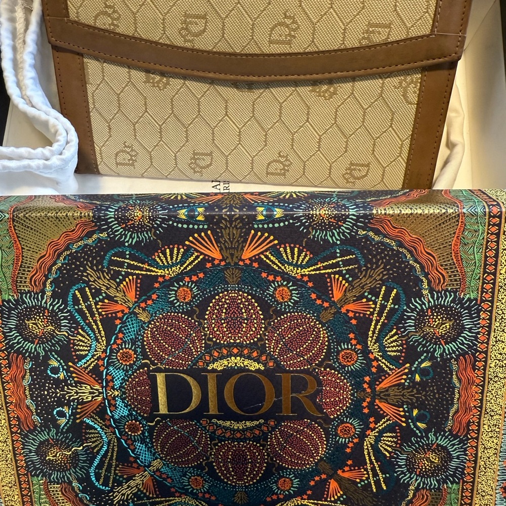 Dior Tan and Brown Patterned Bag